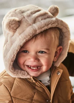 Online Chaquetón capucha pelo bebé Abrigos Y Chaquetas