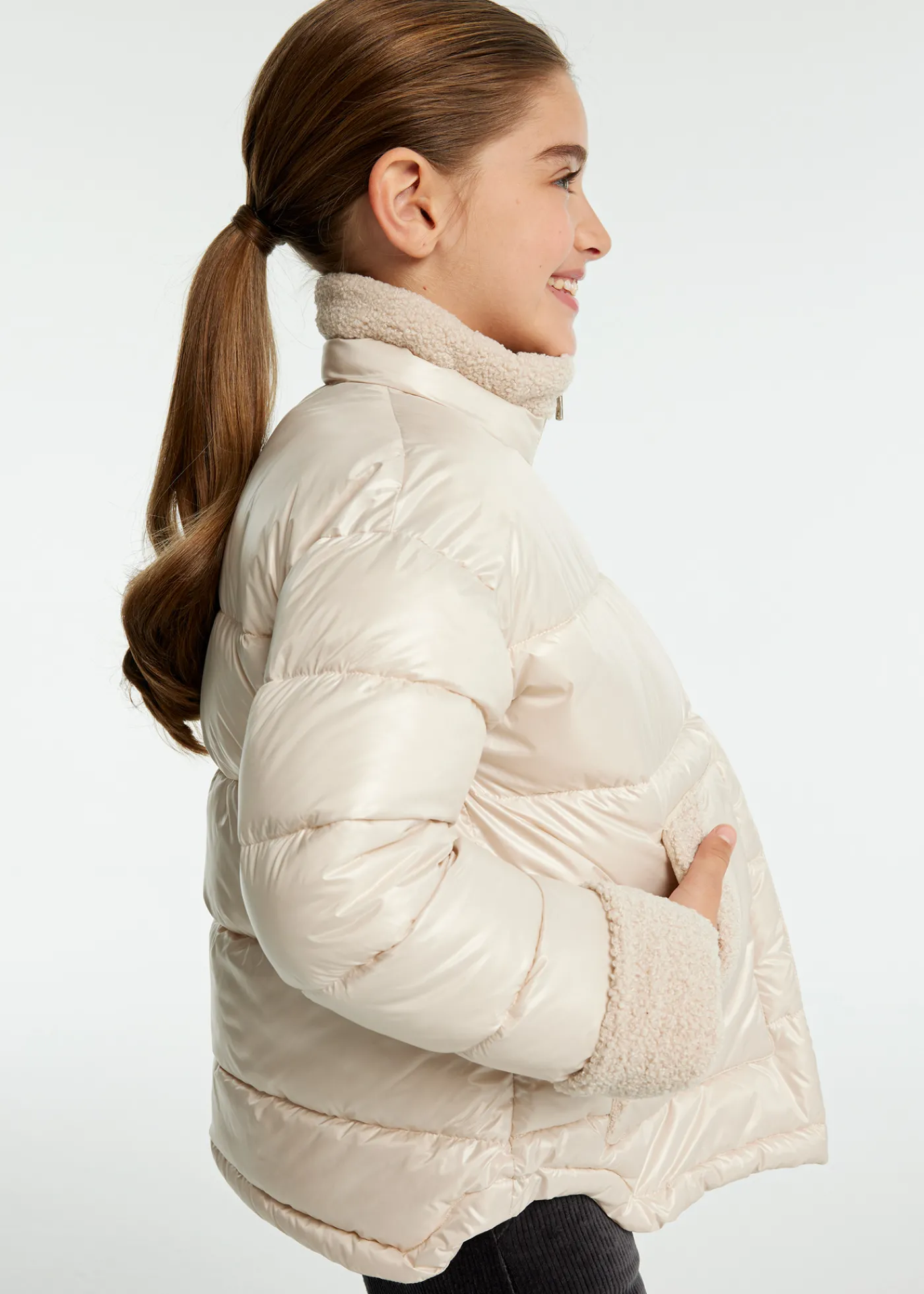 Discount Chaquetón detalles borrego chica Abrigos Y Chaquetas