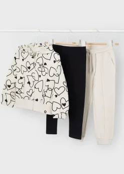 Best Sale Chándal 2 pantalones corazones niña Chándals