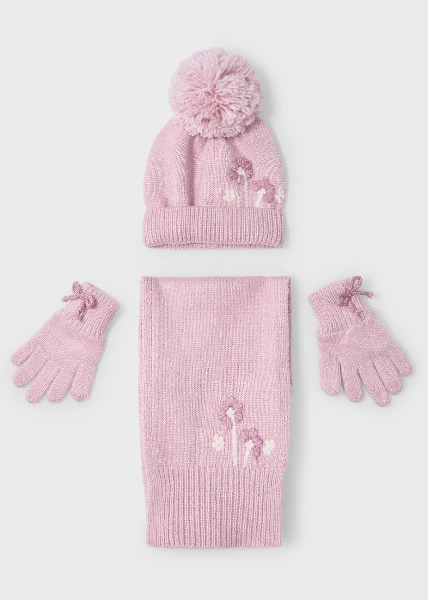 Clearance Conjunto 3 piezas bufanda flores niña Accesorios Y Complementos