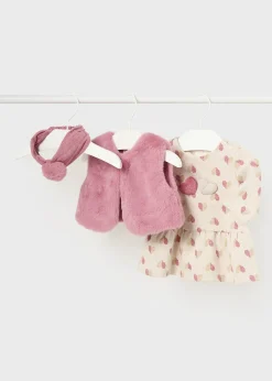 Hot Conjunto 3 piezas chaleco pelo recién nacida Vestidos