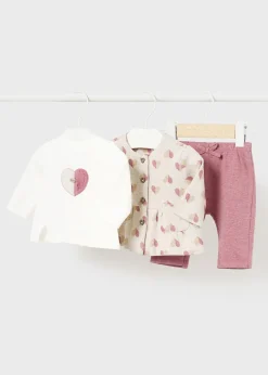Best Sale Conjunto 3 piezas corazones recién nacida Conjuntos