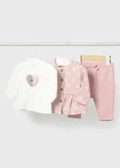 Online Conjunto 3 piezas corazones recién nacida Conjuntos