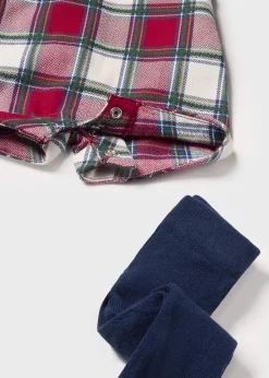 Shop Conjunto 3 piezas peto cuadros recién nacido Conjuntos