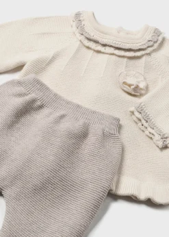 Online Conjunto 3 piezas tricot recién nacida Conjuntos
