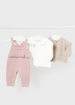 Hot Conjunto 3 piezas tricot recién nacida Conjuntos