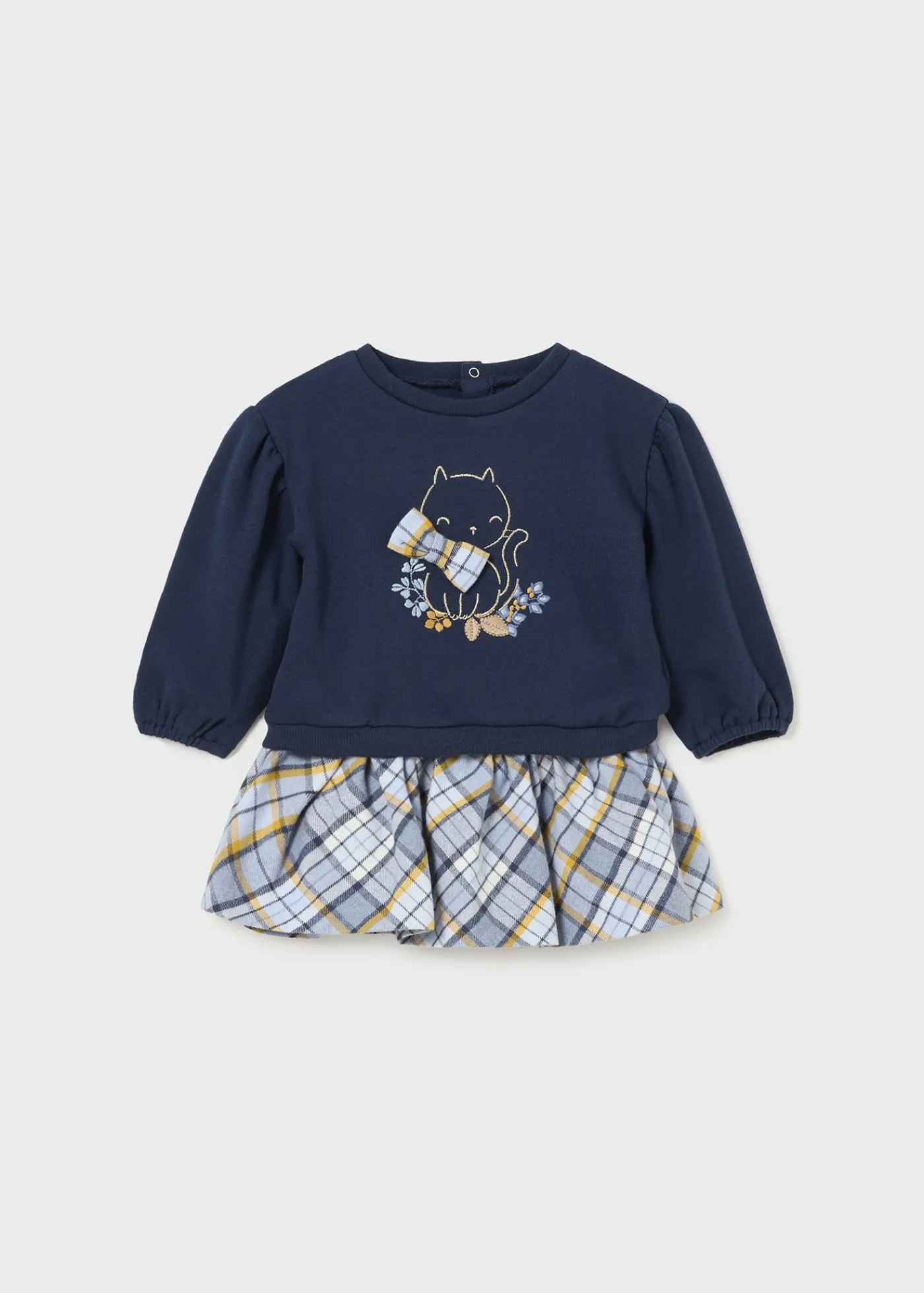 Flash Sale Conjunto falda cuadros y sudadera bebé Conjuntos