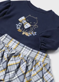 Flash Sale Conjunto falda cuadros y sudadera bebé Conjuntos