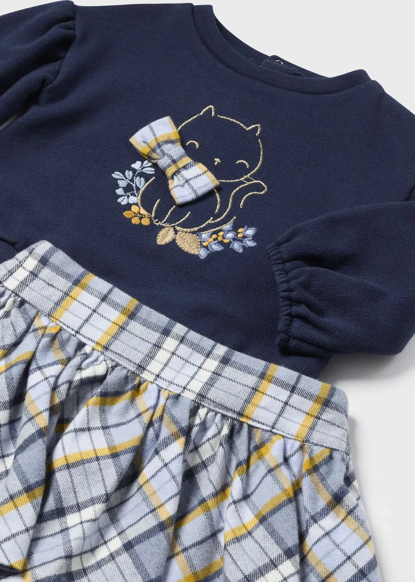 Flash Sale Conjunto falda cuadros y sudadera bebé Conjuntos