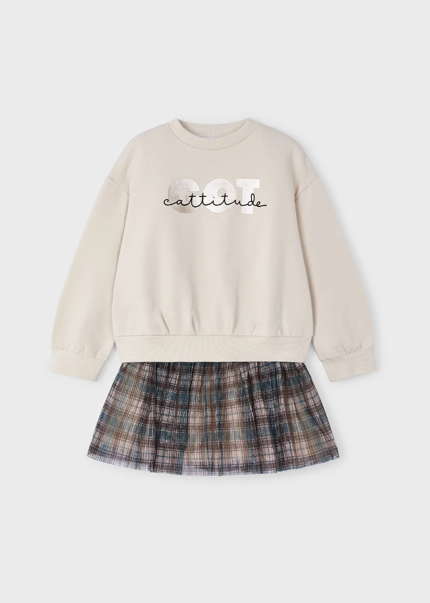 Fashion Conjunto falda tul y sudadera niña Conjuntos