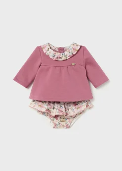 Flash Sale Conjunto falda y sudadera flores recién nacida Conjuntos