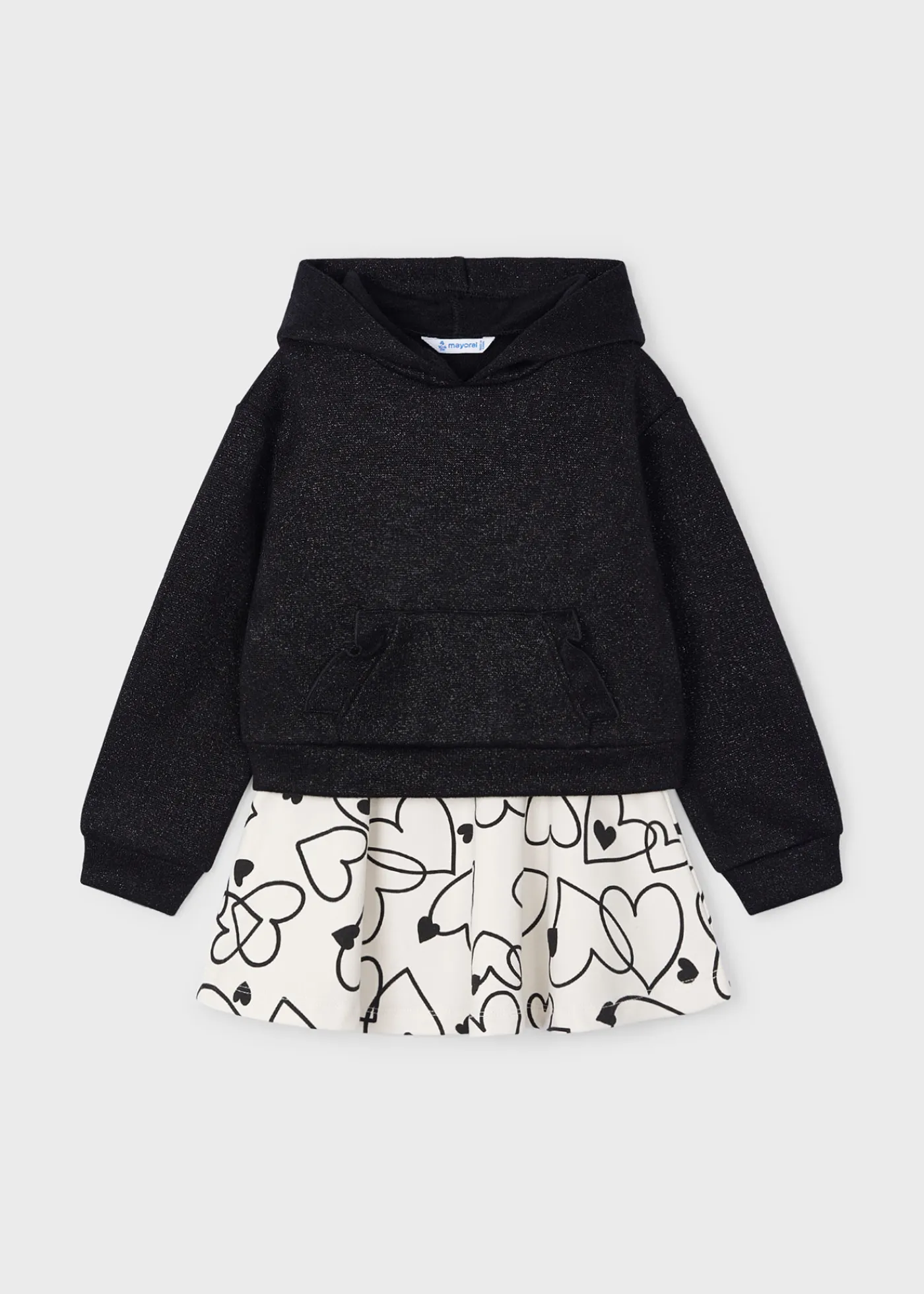 Shop Conjunto falda y sudadera metalizada niña Conjuntos