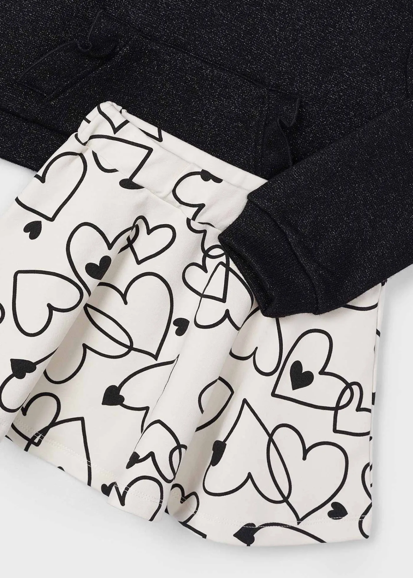 Shop Conjunto falda y sudadera metalizada niña Conjuntos
