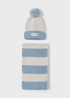 Outlet Conjunto gorro y bufanda rayas niña Accesorios Y Complementos