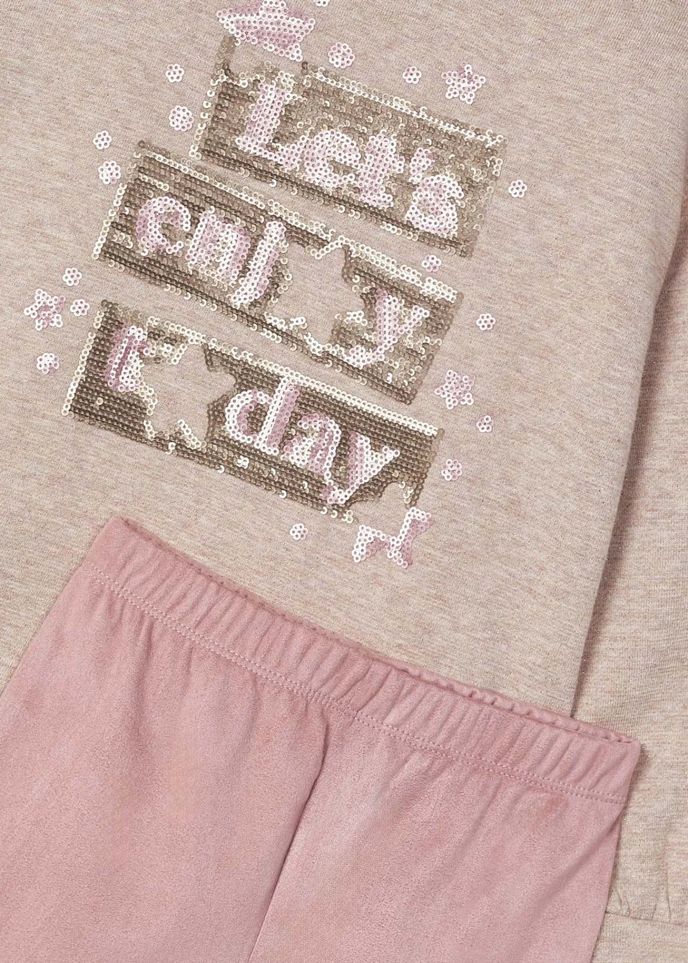 New Conjunto legging antelina y sudadera niña Conjuntos