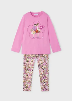 Online Conjunto legging estampado y camiseta niña Conjuntos
