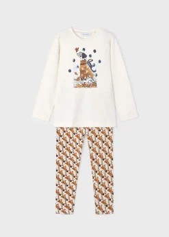 Sale Conjunto legging estampado y camiseta niña Conjuntos