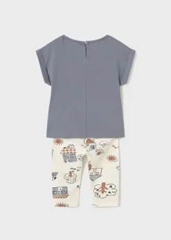 Discount Conjunto legging estampado y camiseta bebé Conjuntos