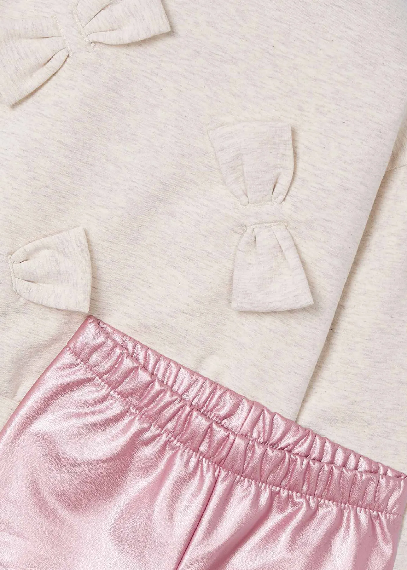 Hot Conjunto legging metalizado y sudadera niña Conjuntos