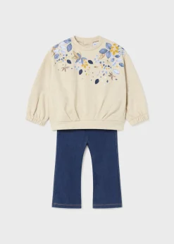 Shop Conjunto legging vaquero y sudadera bebé Conjuntos