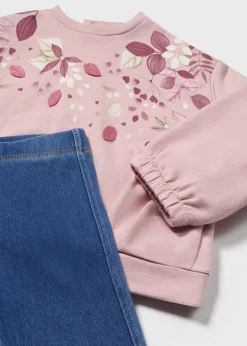 Flash Sale Conjunto legging vaquero y sudadera bebé Conjuntos