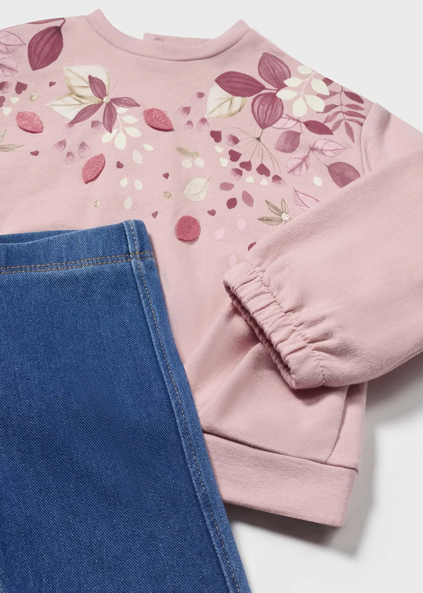 Flash Sale Conjunto legging vaquero y sudadera bebé Conjuntos