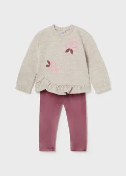 Hot Conjunto legging y sudadera volante bebé Conjuntos