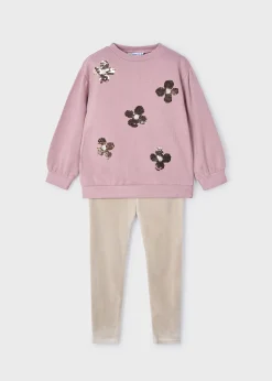 Fashion Conjunto legging y sudadera lentejuelas niña Conjuntos