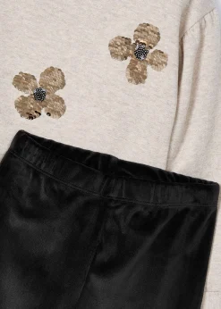 Cheap Conjunto legging y sudadera lentejuelas niña Conjuntos