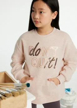 Cheap Conjunto legging y sudadera texto chica Conjuntos