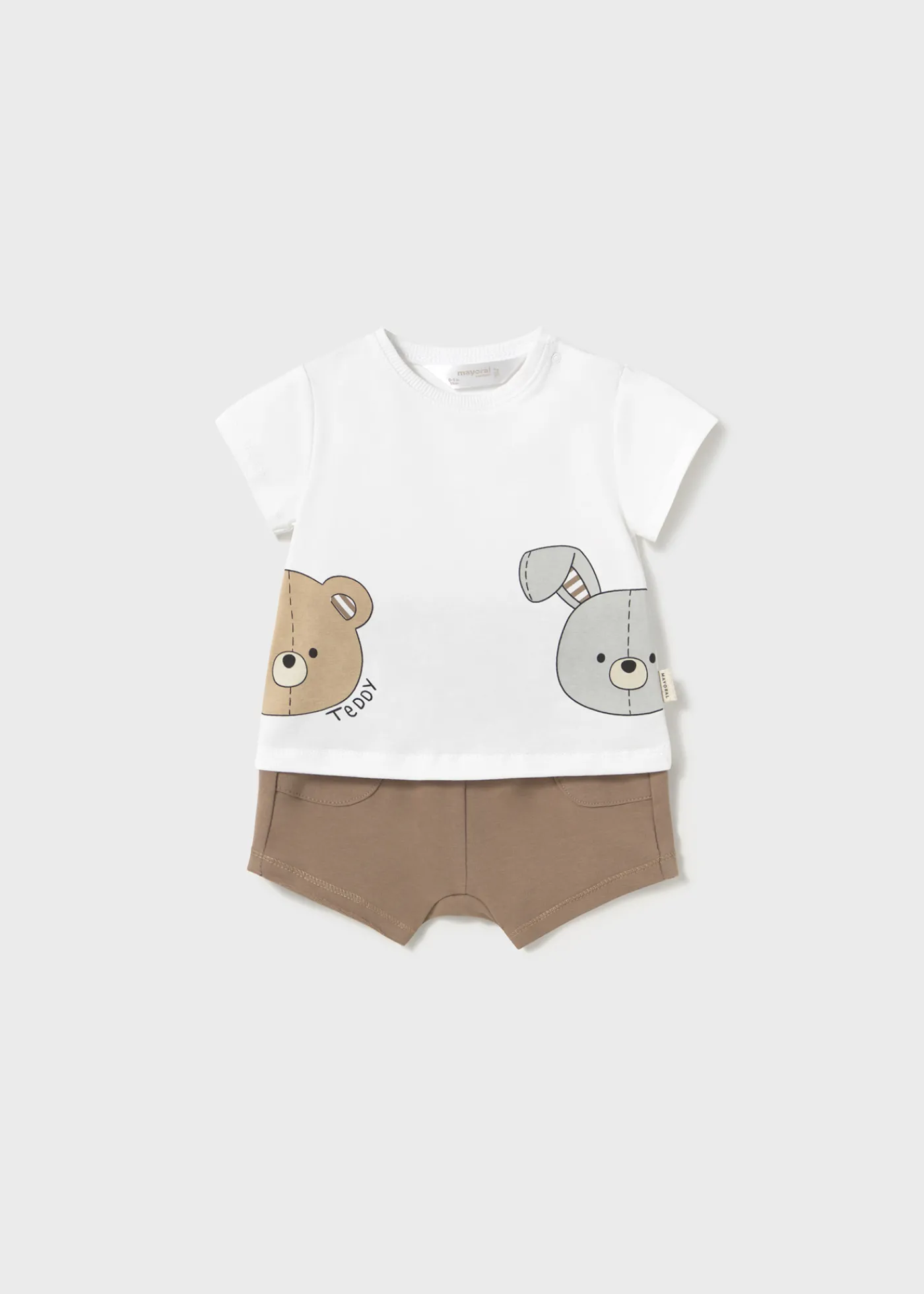 Store Conjunto pantalón corto y camiseta animales recién nacido Conjuntos