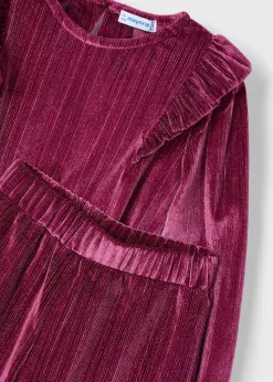 Store Conjunto pantalón y blusa terciopelo niña Conjuntos