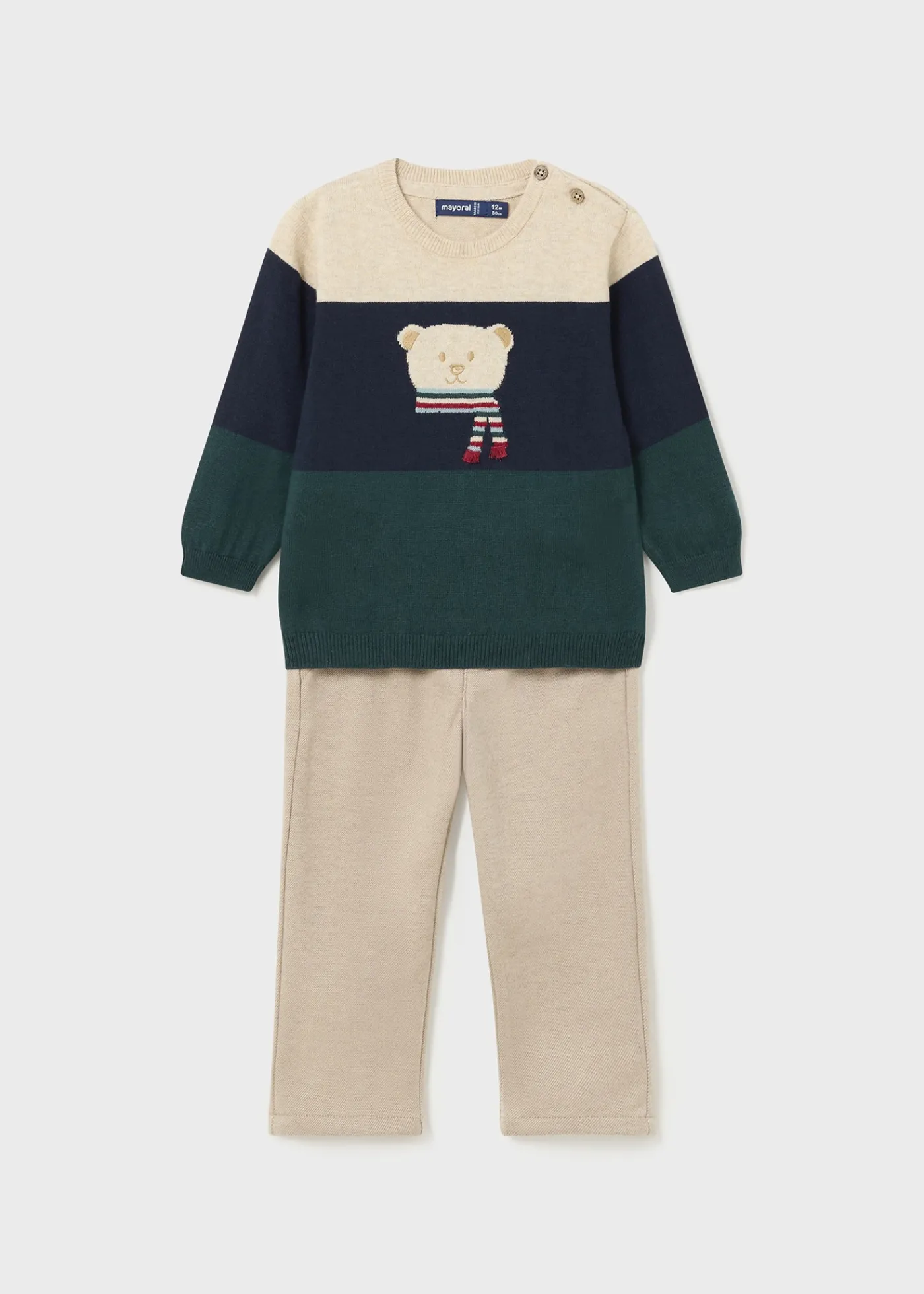 Flash Sale Conjunto pantalón y jersey animal bebé Conjuntos