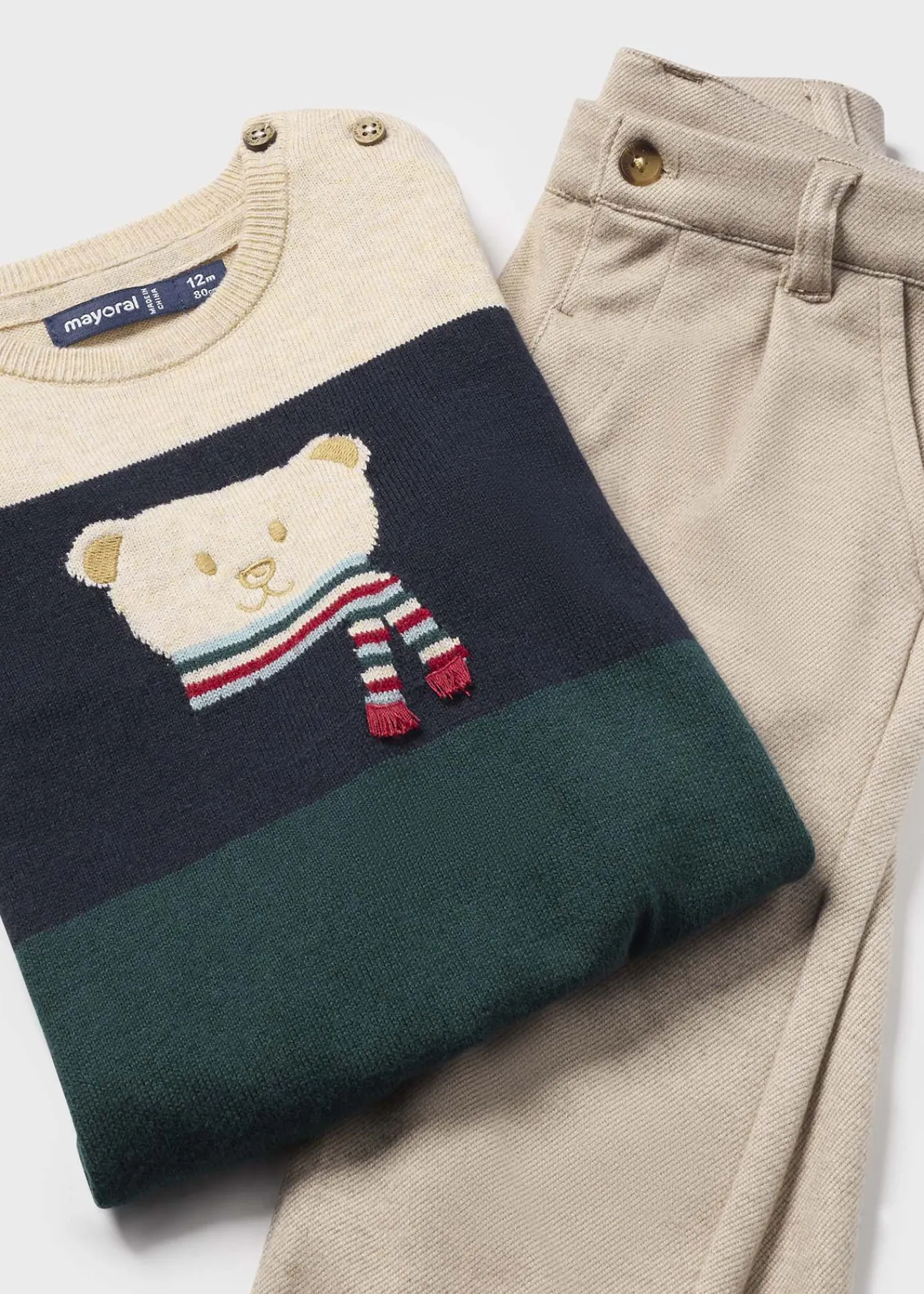Flash Sale Conjunto pantalón y jersey animal bebé Conjuntos