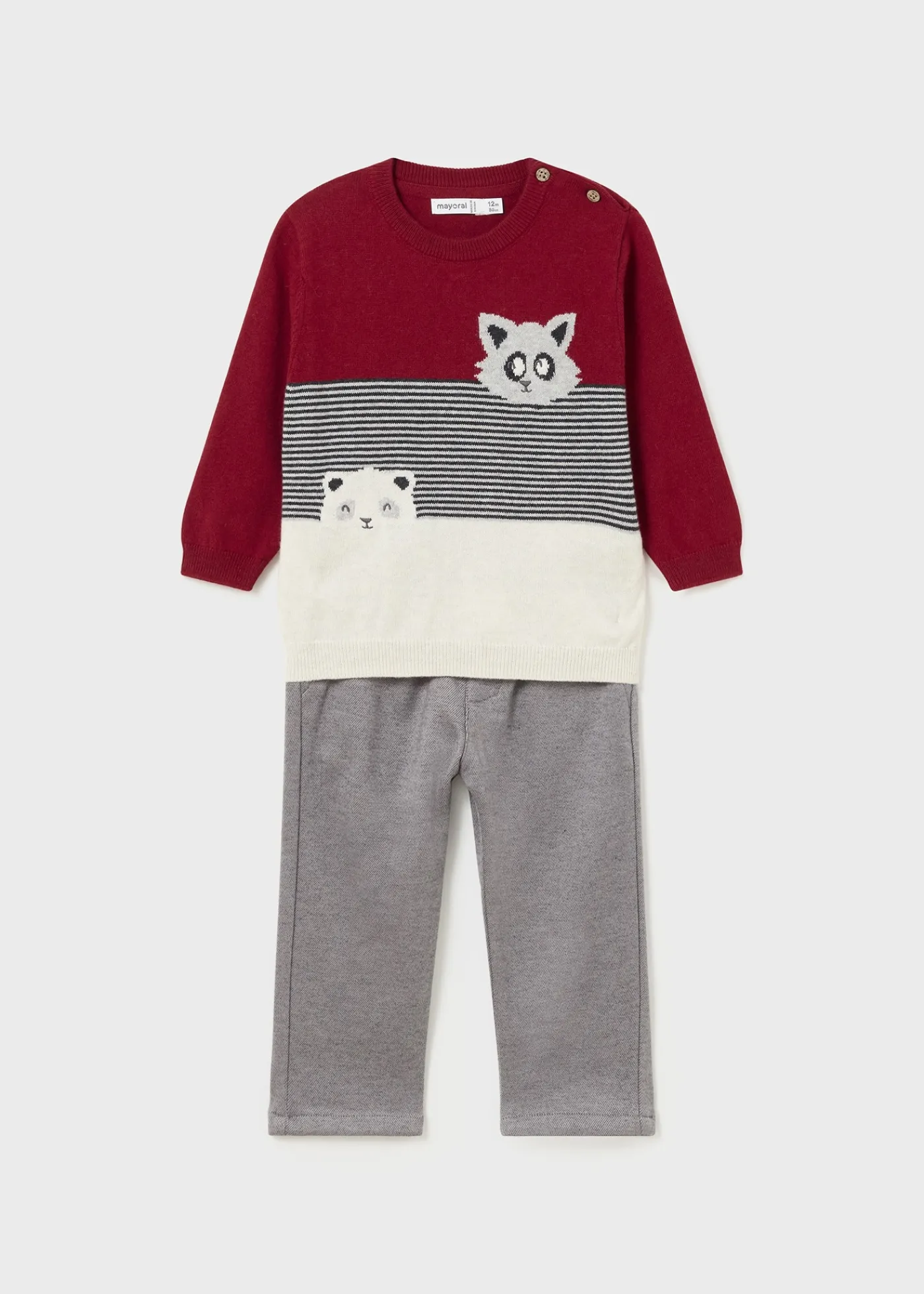 Discount Conjunto pantalón y jersey animal bebé Conjuntos