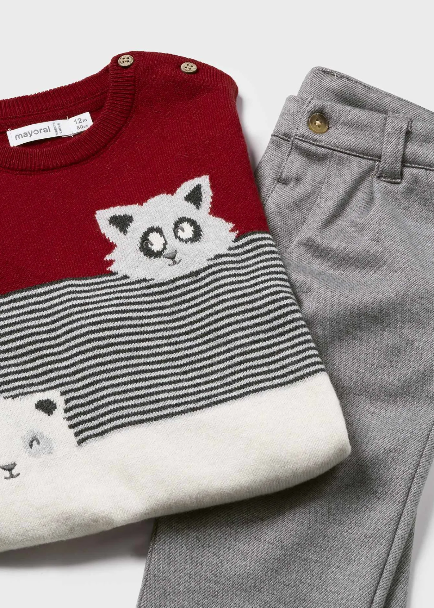Discount Conjunto pantalón y jersey animal bebé Conjuntos