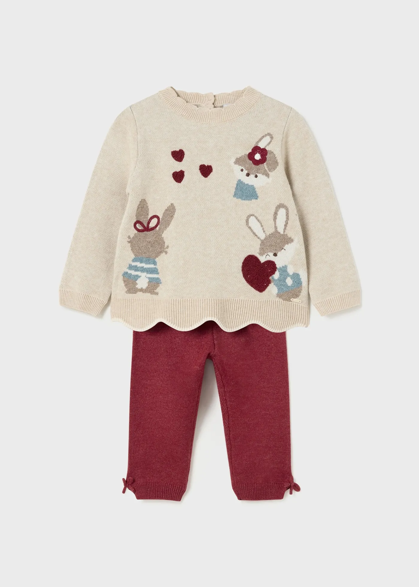 Outlet Conjunto pantalón y jersey tricot bebé Conjuntos