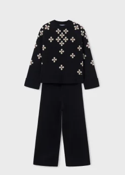 Online Conjunto pantalón y jersey tricot chica Conjuntos