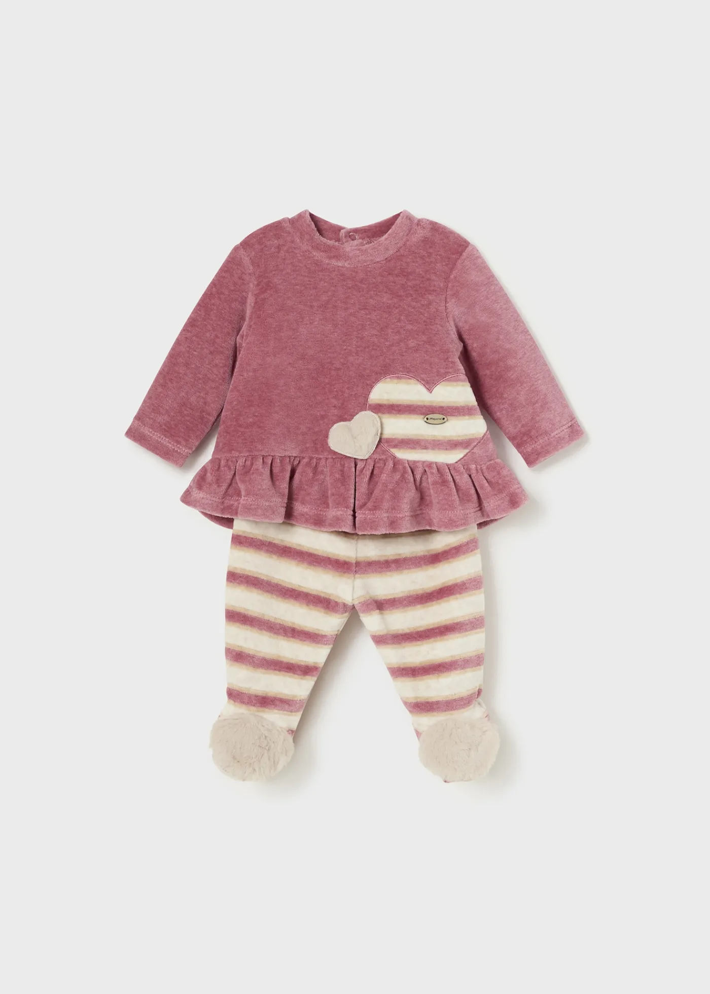 Discount Conjunto polaina y camiseta rayas recién nacida Conjuntos
