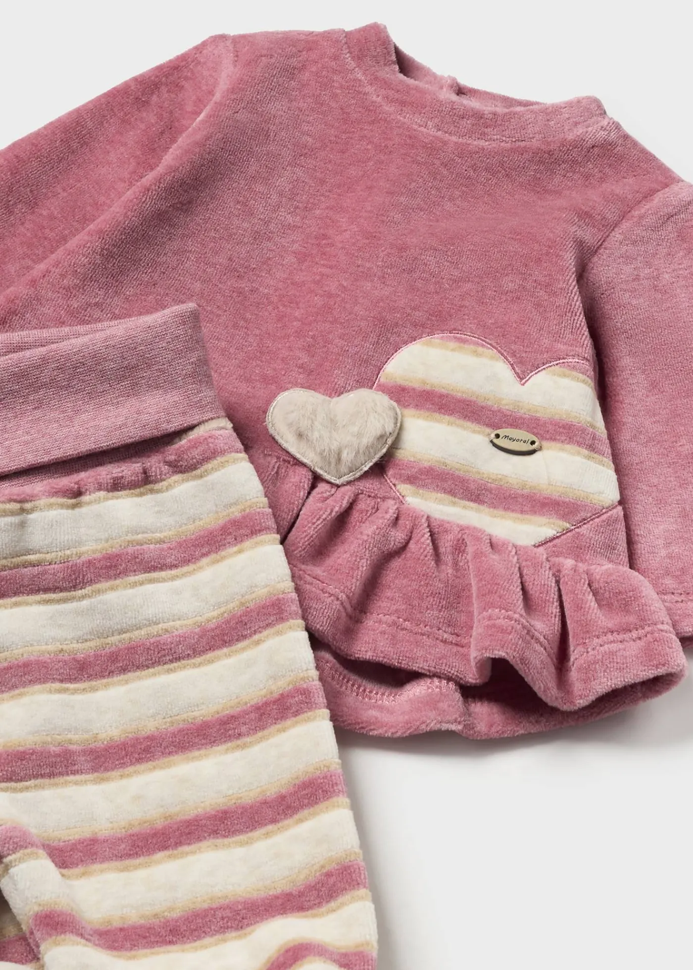 Discount Conjunto polaina y camiseta rayas recién nacida Conjuntos