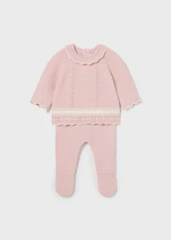 Online Conjunto polaina y jersey tricot recién nacida Conjuntos
