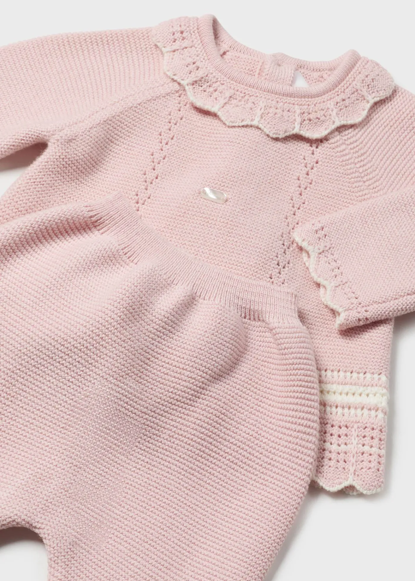 Online Conjunto polaina y jersey tricot recién nacida Conjuntos