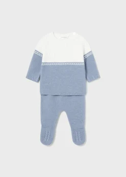 Cheap Conjunto polaina y jersey bicolor recién nacido Conjuntos