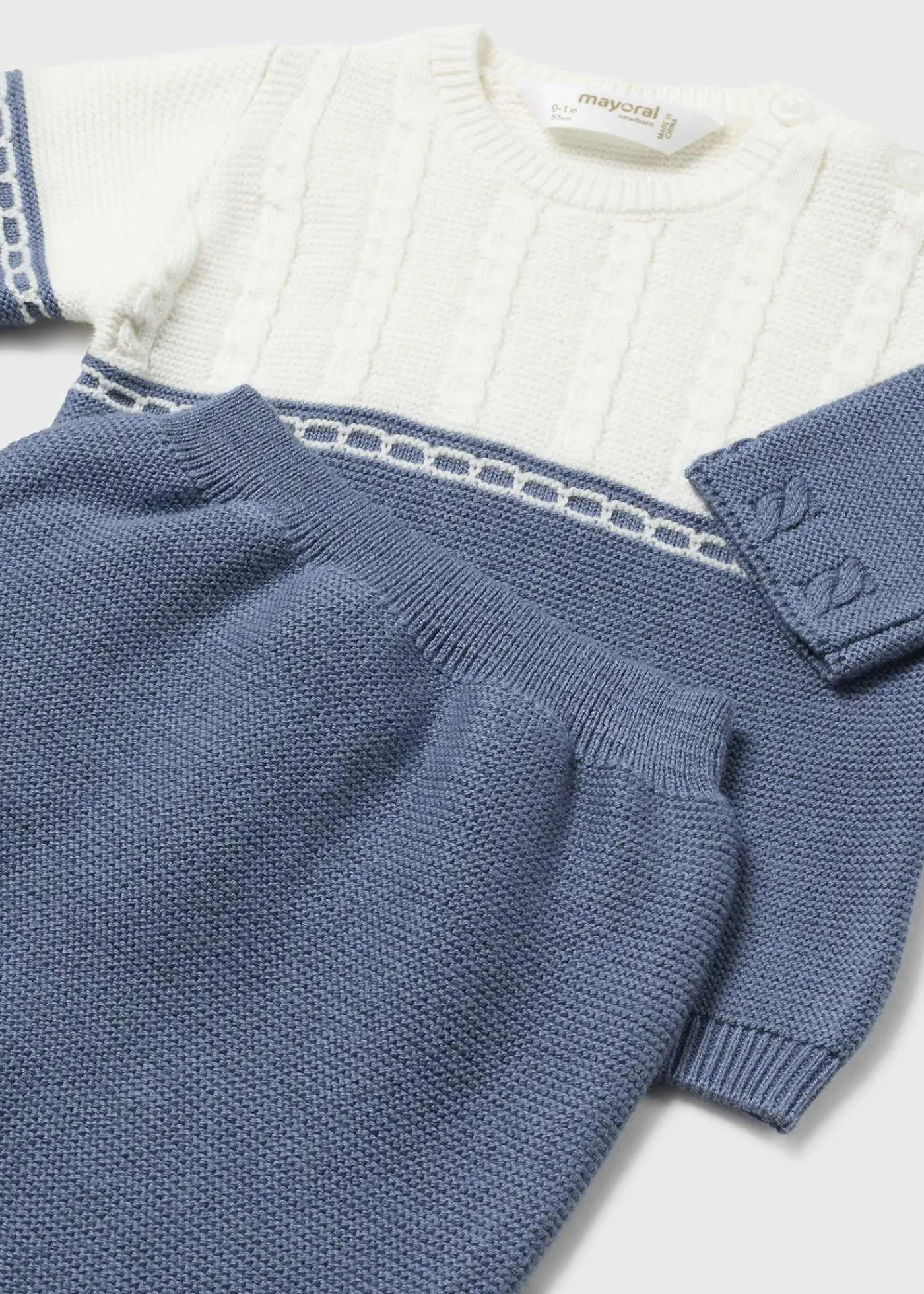 Online Conjunto polaina y jersey bicolor recién nacido Conjuntos