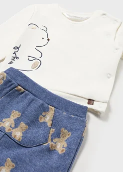 New Conjunto polaina y sudadera osito recién nacido Conjuntos
