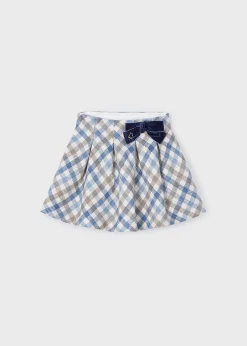 Outlet Falda cuadros con lazo niña Pantalones Y Faldas