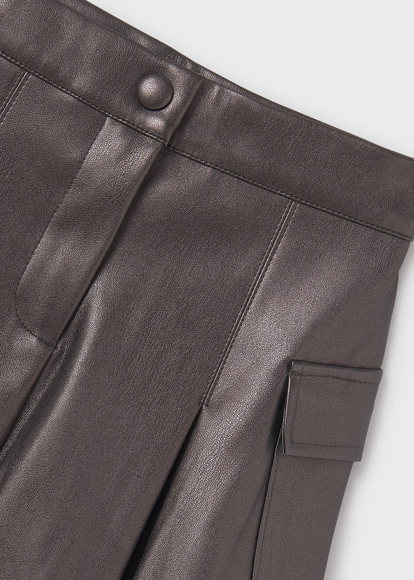 Clearance Falda polipiel cargo chica Pantalones Y Faldas