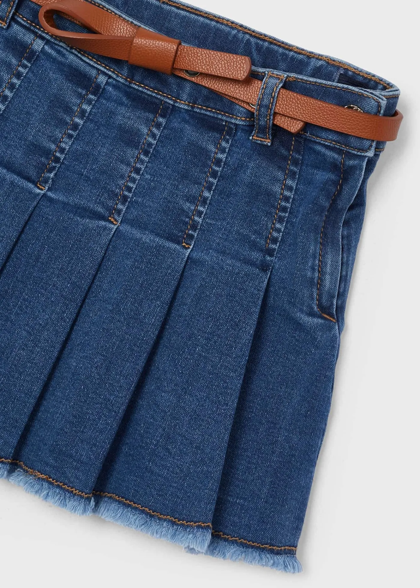 Best Sale Falda vaquera con cinturón niña Pantalones Y Faldas
