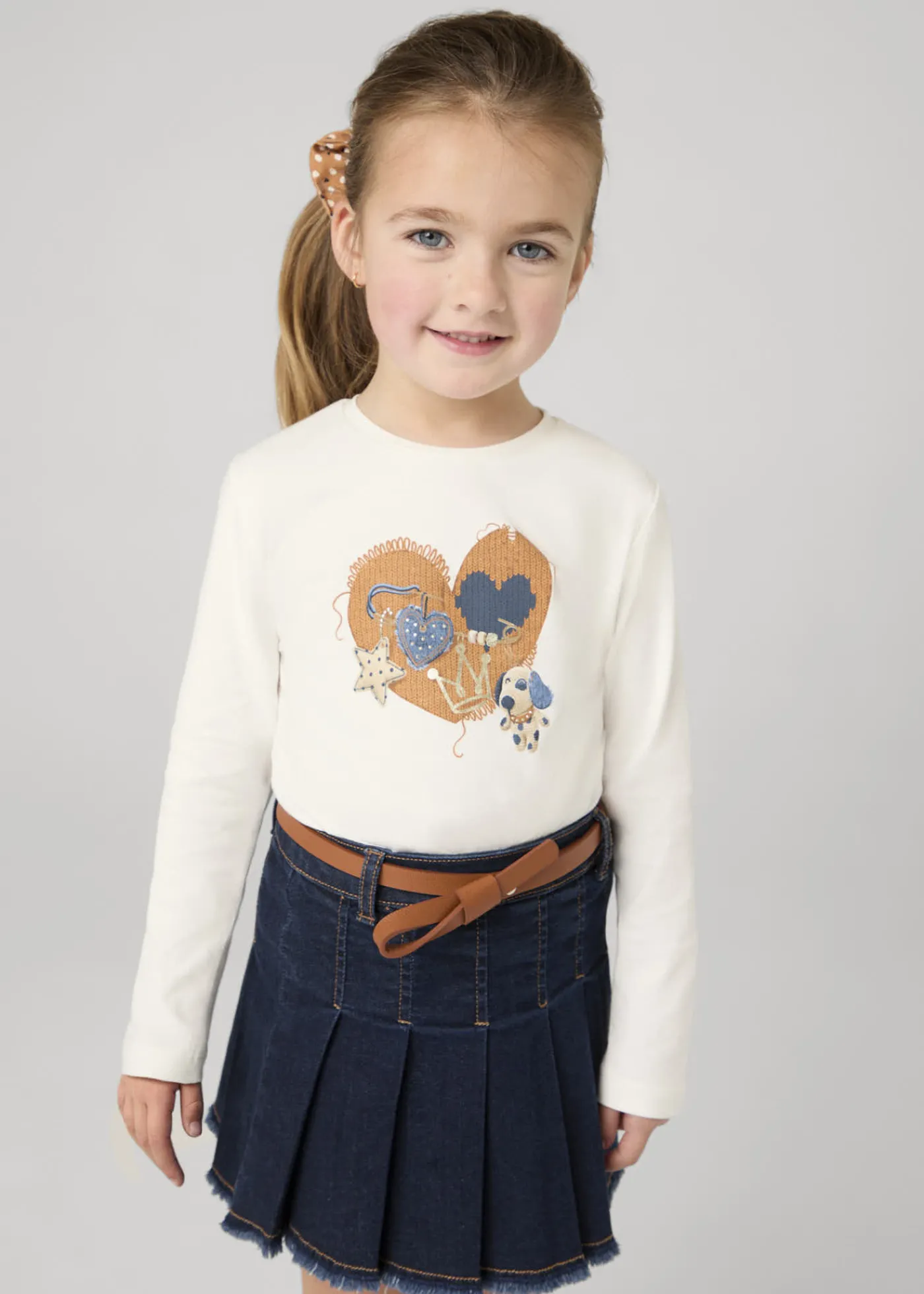 Cheap Falda vaquera con cinturón niña Pantalones Y Faldas