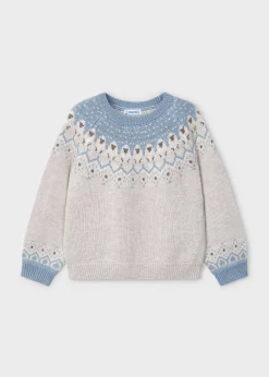 Clearance Jersey cenefa jacquard niña Jerséis Y Sudaderas